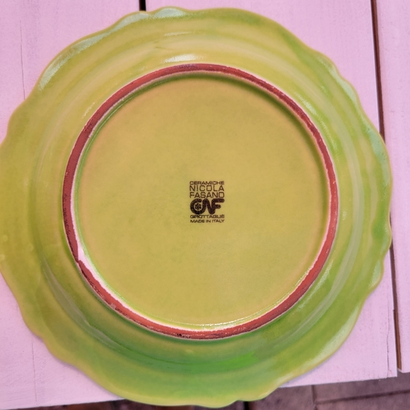 Nicola Fasano Italian Dishware ~ 2 Bowls ~ Chartreuse Green ~ Vintage (?) Pretty - Picture 11 of 16